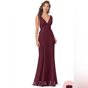Azazie Cabernet color bridesmaids dress unworn with garment bag
